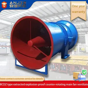 FBCDZNo13(2x37kw) Extractable Main Ventilator Mining Ground Explosion-proof Negative Pressure Counter-rotating Extractor Main Fan Machine thumbnail-1