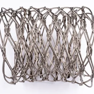 Custom Bird Aviary Enclosure 316 Stainless Steel Wire Rope Mesh Woven Zoo Mesh thumbnail-5