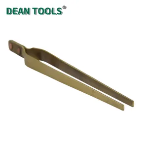 Non-Sparking Flat Tweezer, Industrial Tweezers,Non-sparking Precision Tweezers, Aluminum Bronze thumbnail-3