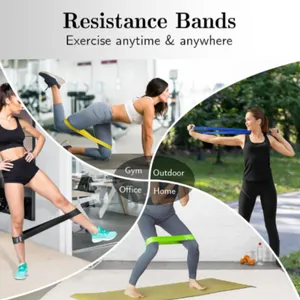 Spot Wholesale：Thin Band Loop Strength Training Resistance Exercises Latex Bands Set for Men and Women, Pack of 5 Different Levels Elastic Band thumbnail-5