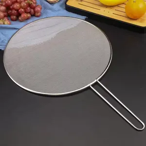 304 Stainless Steel Splatter Screen is a Multi-functional Kitchen Tool That Combines a Grease Splatter Guard, Oil Drain Rack Kitchen thumbnail-2