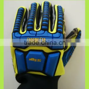 Oil-resistant Working Gloves/Oil Rigger Gloves/Cut Resistant Gloves/ Oil Field Gloves thumbnail-4
