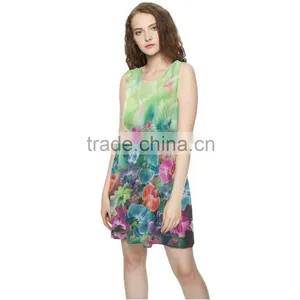 in High Quality New Fashion Style Chiffon One Piece Dress Stylish thumbnail-2