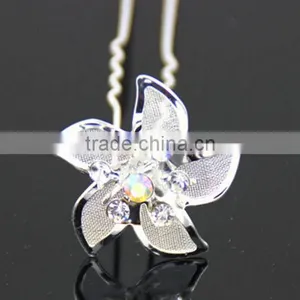 Gold Flower Pins Hair Accessories Metal Hair Clips thumbnail-3
