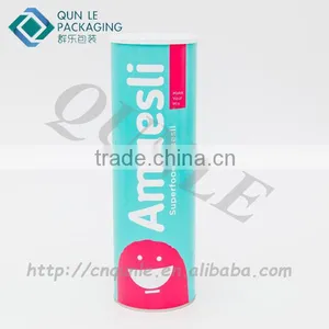 Custom Round Shaped Rigid Mixed Cereals Paper Can thumbnail-3