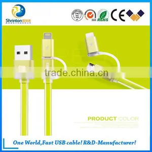 2 in 1 Sync Data Cable Lighting USB Cable Micro USB Cable thumbnail-5
