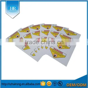 Waterproof Yellow Adhesive Warning Label thumbnail-2