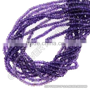 Amethyst Faceted Beads Strands Rondelle Loose Gemstone Wholesale Suppliers thumbnail-1