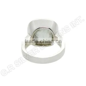 Green Amethyst Gemstone Rings Jewelry,wholesale Sterling 925 Silver Bezel Set Rings Jewellery thumbnail-3