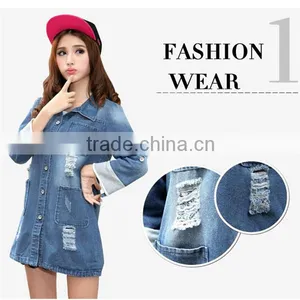 DJ213781 HOT STYLE 2014 Apparel Denim Jean Jacket for Woman Wholesale Denim Jacket 2014 Fashion Apparel DJ213781 thumbnail-2