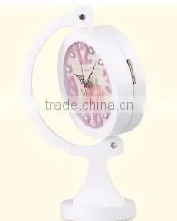 White Wooden Desktop Battery Operated Time Clock Wholesaler thumbnail-1