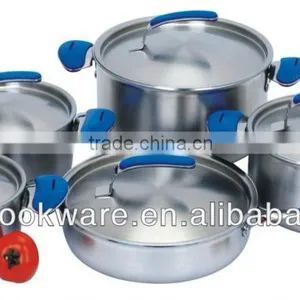2014 New Products 10pcs High Quality 2.5mm Two-ply Cookware Set With Flat S/S Lid For Wholesale thumbnail-1