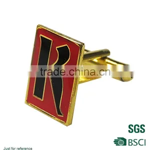 2016 Cuff Button Promotion Gold Plated Custom Enamel Cuff Links thumbnail-1