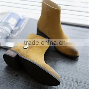Stylish Yellow Zipper Red Bottom Ankle Boots USA Hottest thumbnail-3