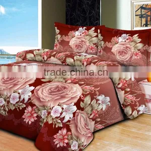 100%polyester 3D Printed Luxury Bedding Sets Flower Sheet Set thumbnail-6