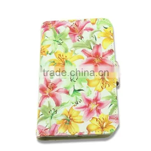 Flower Pattern Flip Leather Case Cover for 5-6inch Cell Phone thumbnail-1