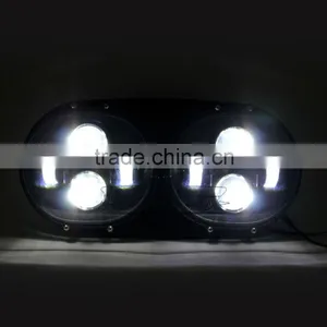 BJ-HL-018 Waterproof Ultra Bright Aluminum Housing Clear PC Lens Black LED Motorcycle Headlight thumbnail-4