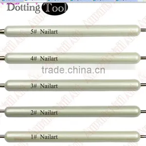Wholesale !!! NEW ! 5 x 2 Way Nail Art Tool Marbleizing Dotting Pen Dot Paint [09-0035] thumbnail-1