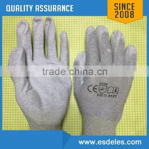 Competitive Price Antistatic pu Fingertips Carbon Gloves thumbnail-1