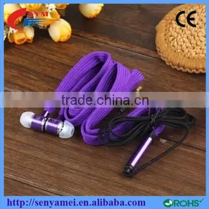 3.5mm Super Shoelace Earphones Headphone In-ear For Mobile Phone thumbnail-1