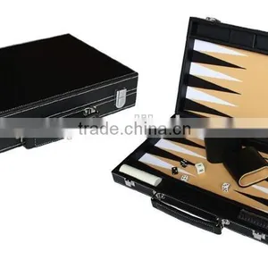 Professional Custom Antique Leather Backgammon Set And Backgammon Board thumbnail-1