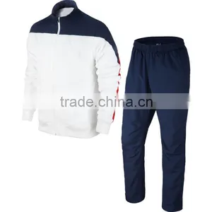 Tracksuit/Training Suit/Jogging Suit Made of 100% Polyester Micro Fiber Twill White/Navy Color thumbnail-1