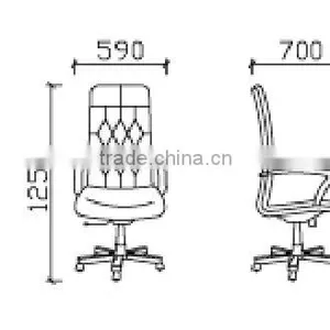Furniture High Back Armrest Ergonomic Leather Executive Office Chairs With Wheels GZH-SJ1003 thumbnail-2