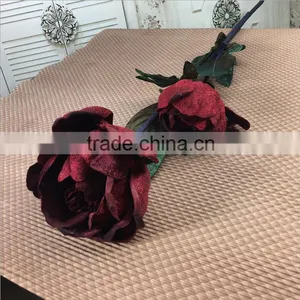 High Quality Artificial Flower Wedding Decoration Peony Silk Flower Peony Silk Heads Silk Peony Flower Head thumbnail-5