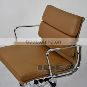 Replica Charles Soft Pad Office Chair- Light Brown Color Genuine Leather thumbnail-6