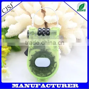 Hot Sale 3-Digit Safe Combination Padlock Lock Resettable Code With 1.1m Length Long Silver Cable Coded Locks CH-31 thumbnail-1