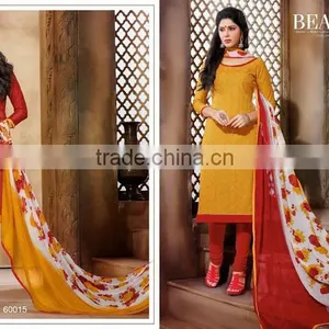 CHANDERI COTTON SALWAR KAMEEZ thumbnail-1