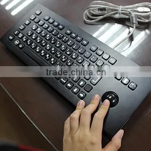 IP65 Black Backlit Trackball Keyboardl in Factory Price thumbnail-1