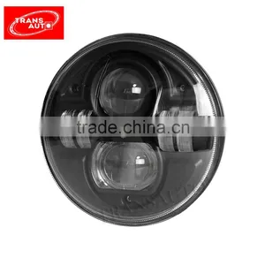 7inch Black Jeep Wrangler LED Headlight For Jeep Wrangler JK/TJ/LJ/CJ thumbnail-2