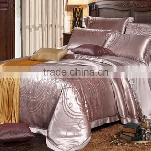 100% Silk Bedding Set, Elegant Jacquard Color thumbnail-5