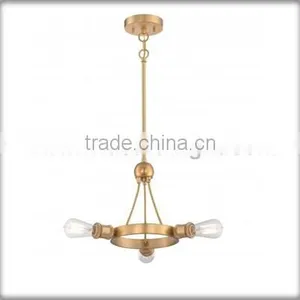 UL CUL Listed Antique Brass Metal Hanging Light Fixture With Three Edison Bulbs C50419 thumbnail-1