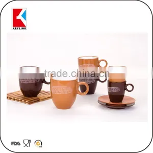 Wholesale 180cc Colored With Coffee Logo Ceramic Biscuit Cups Tea Cup and Saucer Ceramic thumbnail-6