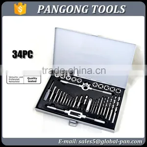 High Quality BSP Taps and Dies and Drill Bit in Metal Box Hand Tool Kit thumbnail-2