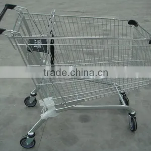 210L Galvanize and Powder European Shopping Trolley With Castor thumbnail-2