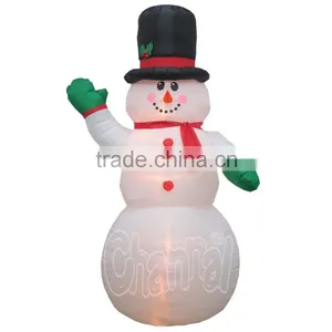 Holiday Lighted Green Gloves Inflatable Snowman Yard Decor thumbnail-1