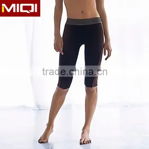 Workout Clothing Women Custom Logo Printing Seamless Capri Sports Yoga Pants Wholesale thumbnail-3