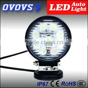 Excellent Round 12 Volt 27w Led Work Light With Magnet for Truck, Tractor, Suv thumbnail-2