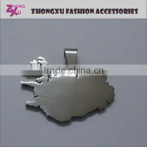 Custom Popular High Quality Stainless Steel Iceland Map Pendant Charm thumbnail-1