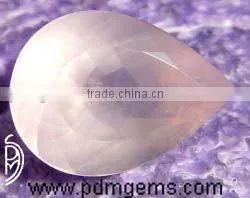 Rose Quartz Faceted Pear thumbnail-1