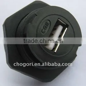Circular Lock Bayonet USB Waterproof Receptacle thumbnail-2
