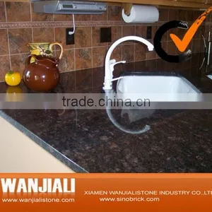 Tan Brown Kitchen Granite Countertops thumbnail-6