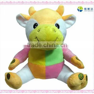 Plush Colourful Cow Toy for Baby thumbnail-1