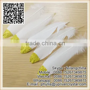 DIY Gold Glitter Best Quality Goose Feather For Cheap Sell thumbnail-3