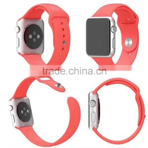Colorful Silicone Watch Band Watch Strap Belt Sport Bracelet Fitness Replacement Wrist With Connector Adjustment For Apple Watch thumbnail-1