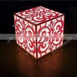 Shanghai New Designed Engraved Wedding Illuminated LED Light Cube thumbnail-1