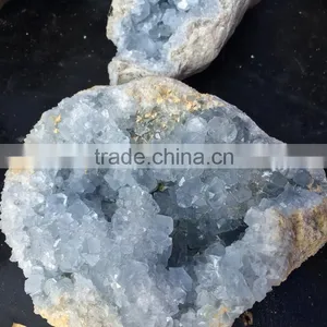 Natural Rock Blue Spar Kyanite Geode Crystal Stone For Sale thumbnail-4